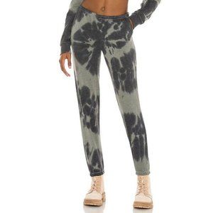 Generation Love Anja Tie Dye Pants Army Green & Black Sweat L NWOT $139